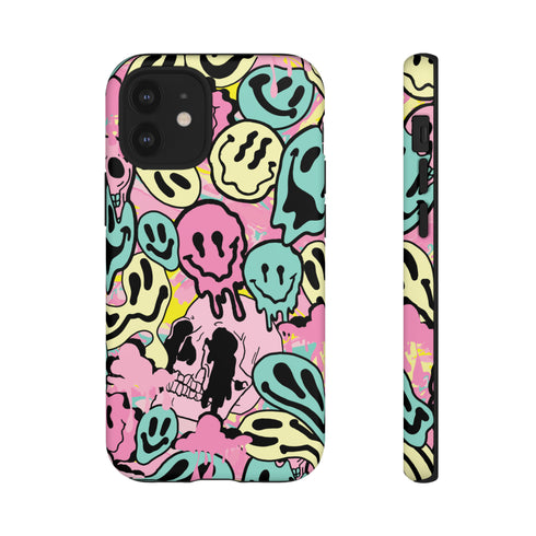Pastel Melted Neon Smiley Phone Case